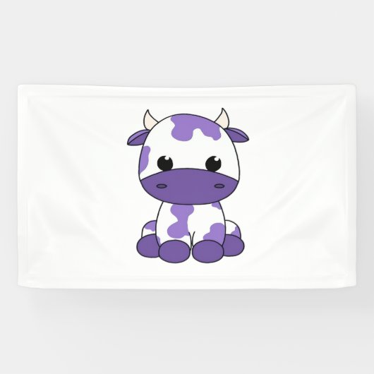 Banderoles Vache pourpre T-shirt surdimensionné_1 (Horizontal)