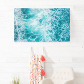 Banderoles Vagues tropicales de l'océan bleu (En situation)