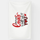 Banderoles Valentine Art All Me Aime Tous (Vertical)