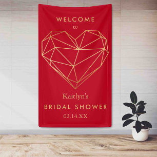 Banderoles Valentine Geometric Heart Enterrement de Vie de Je