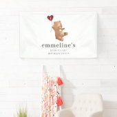 Banderoles Valentines Ours 1er anniversaire (En situation)