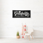 Banderoles Varsity Graduate Gras Script Noir (En situation)