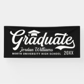 Banderoles Varsity Graduate Gras Script Noir (Horizontal)