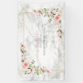 Banderoles Végétation dorée Dusty rose Mariage floral (Vertical)