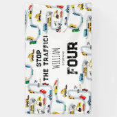 Banderoles Véhicules de transport Voitures arrêter la circula (Vertical)