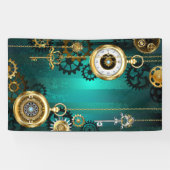 Banderoles Veille bijoux Steampunk sur un Arrière - plan vert (Horizontal)