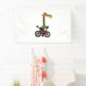 Banderoles Vélo cool Giraffe équitation (En situation)