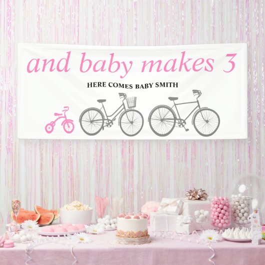 Banderoles Vélo rose (Fête)