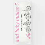 Banderoles Vélo rose (Vertical)