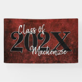 Banderoles Velvet Grad | Ruby Red Crimson Jewel Tone Grunge (Horizontal)