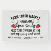 Banderoles Vendeurs de fraises du marché (Horizontal)