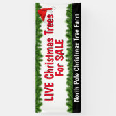 Banderoles Vendre Vivre Arbres de Noël Fermes (Vertical)