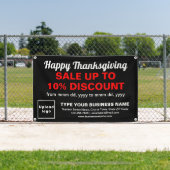 Banderoles Vente d'action de grâces sur un rectangle noir (Insitu)
