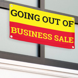 Banderoles Vente de liquidation Jaune Rouge