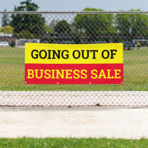 Banderoles Vente de liquidation Jaune Rouge Grand