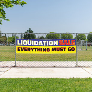 Banderoles Vente de liquidation Tout doit partir Entreprise