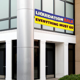 Banderoles Vente de liquidation Tout doit partir Entreprise