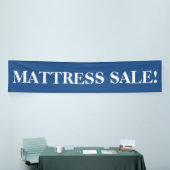 Banderoles Vente de matelas simple bleu blanc panneau de bann (Salon professionnel)