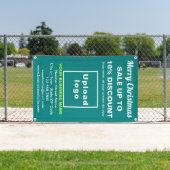 Banderoles Vente de Noël Commerce Turquoise Vert 2,5 pi x 4 p (Insitu)