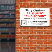 Banderoles Vente de Noël Entreprise Blanc Rectangle 4’ x 2,5’