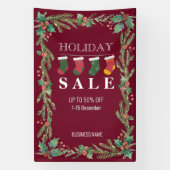 Banderoles Vente de vacances Fleurs de Noël Annonces commerci (Verticale)