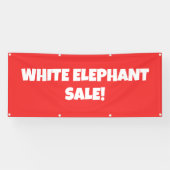 Banderoles Vente d'éléphant blanc ! Bonnet lumineux (Horizontal)
