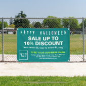 Banderoles Vente d'Halloween d'affaires sur un rectangle vert (Insitu)