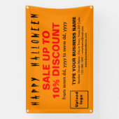 Banderoles Vente d'Halloween d'entreprise sur un rectangle de (Verticale)