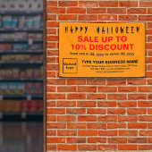Banderoles Vente d'Halloween d'entreprise sur un rectangle de