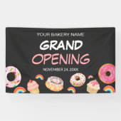 Banderoles Vente d'ouverture de la boulangerie Rainbow Donut (Horizontal)