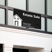 Banderoles Vente immobilière Noir et blanc Nom d'entreprise S (Bâtiment extérieur)