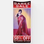 Banderoles Vente indienne faite sur commande de Saree de mode (Vertical)