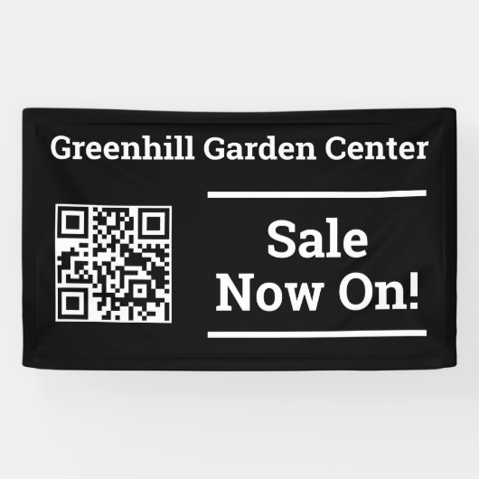 Banderoles Vente maintenant avec code QR (Horizontal)