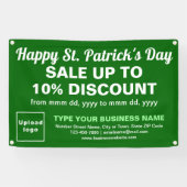 Banderoles Vente Saint Patrick Entreprise sur Rectangle Vert (Horizontal)
