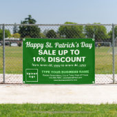 Banderoles Vente Saint Patrick Entreprise sur Rectangle Vert (Insitu)