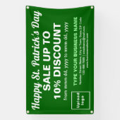 Banderoles Vente Saint Patrick Entreprise sur Rectangle Vert (Verticale)