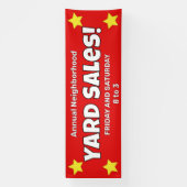 Banderoles Ventes de cour de quartier sur mesure (Verticale)