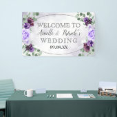 Banderoles Verdure Aquarelle Florale Purple Mariage élégant (Salon professionnel)