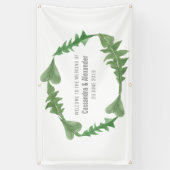 Banderoles Verdure Aquarelle Foliage Mariage (Vertical)