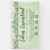 Banderoles Verdure botanique Eucalyptus & Bois Rustique Eco (Vertical)