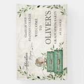 Banderoles Verdure L'Aventure Commence Bienvenue aux diplômés (Verticale)