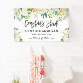 Banderoles Verdure Or d'ivoire Floral Graduate Graduate (En situation)