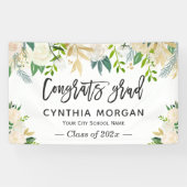 Banderoles Verdure Or d'ivoire Floral Graduate Graduate (Horizontal)