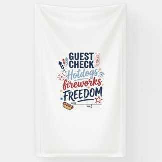 Banderoles Vérification des invités patriotiques Feux d'artif