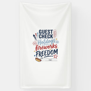 Banderoles Vérification des invités patriotiques Saucisses Fê