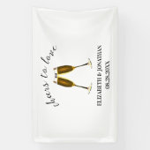 Banderoles Verres à champagne À l'amour (Verticale)