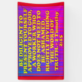 Banderoles verset biblique de 2 Timothée 2:15. (Vertical)