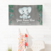 Banderoles Vert Baby Elephant Unisex fond (En situation)
