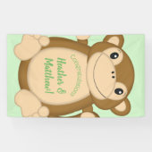 Banderoles Vert Baby shower singe (Horizontal)