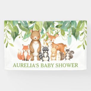Banderoles Vert chic Bois Animaux Bienvenue Contexte